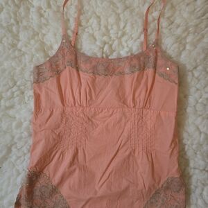 🐱Caslon Coral Lace Trim Cami Top🐱